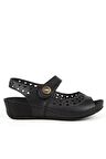 Muya 31130 Z Terra Casual Günlük Siyah Kadın Sandalet