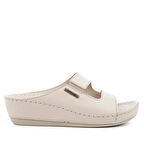 Muya Panna Anatomik Topuk Dikeni Kadın Terlik Full Krem