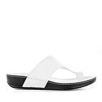 Muya Ara Anatomik Parmak Arası Kadın Terlik Beyaz-Siyah