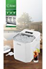 Kiwi KIM-4792 Ayarlanabilir Boyutlu 12 Kg Kapasiteli Buz Makinesi Beyaz