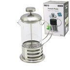 FRENCH PRESS METAL KAFES - METAL KAPAK 800ML CAM BİTKİ SÜZGEÇİ (3126)