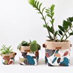 Naturelove Serisi Autumun 3lü Kumaş Organizer&Saksı Kılıfı Seti