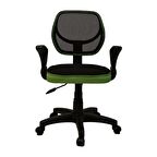 Türksit Gökkuşağı File Ofis Öğrenci Çalışma Sandalyesi Çimen Yeşili