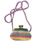 Uretti - Öznur 7392 4246 El Örgüsü Gökkuşağı Model Mini Çapraz Çanta