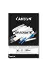 Canson Graduate Black Drawing Paper Siyah Çizim Defteri 120g 20 Yaprak A4