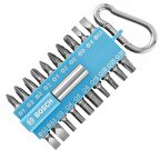 Bosch 21 Parça Yaylı Kancalı Mavi Vidalama Seti