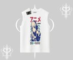 Kolsuz Tshirt Anime Kız Desenli Japon Tarzı