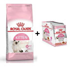 Royal Canin Kitten Yavru Kuru Kedi Maması 4 Kg + 12 Adet Yaş Mama
