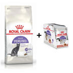 Royal Canin Sterilised Kısırlaştırılmış Kedi Maması 4 Kg + 12 Adet Yaş Mama