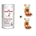 Royal Canin Babydog Milk Yavru Köpek Süt Tozu 400 gr + 2 Adet Wooc Ödül 80 Gr 