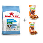 Royal Canin Mini Puppy Yavru Köpek Maması 4 kg + 2 Adet Wooc Ödül 80 Gr 
