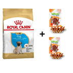 Royal Canin Pug Junior Yavru Köpek Maması 1,5 kg + 2 Adet Wooc Ödül 80 Gr 