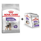 Royal Canin Mini Sterilised Kısır Köpek Maması 3 Kg + 12 Adet Yaş Mama
