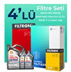 Filtron Peugeot Boxer 2.2 Dizel BLUEHDi Filtre Bakım Seti Shell Motor Yağlı (2019-2024) 4 Lü