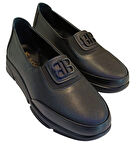 Voog 813 Kadın Hakiki Deri Comfort Casual Ayakkabı Siyah