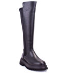 Monarosa 1043 Kadın Günlük Streçli Düz Topuk Çizme Siyah