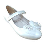 Mini Women 0225 Kız Çocuk Taşlı Fiyonklu Babet Sedef