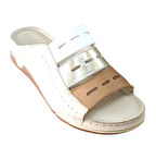 Ekinci M-20 Kadın Hakiki Deri Comfort Terlik Bej