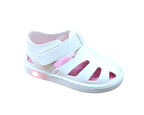 Middo Igor Bebe Kız - Erkek Işıklı Sandalet Beyaz / Pembe