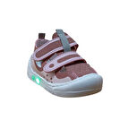 Middo Oki Bebe Kız - Erkek Işıklı Ortopedik Ayakkabı Pudra