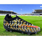 La Liga K500 Erkek Çoraplı Çim Saha Kramponu Siyah - Gümüş