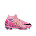 La Liga K565 Çocuk Çoraplı Çim Saha Kramponu Pembe - Mor