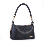 Nas 1469 Kadın Mini Omuz Ve Çapraz Çanta Örgülü Askılı (en: 23 Cm , Boy: 14 Cm) Siyah