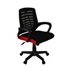 Türksit Karizma File Plastik Ayaklı Çalışma Koltuğu Kırmızı