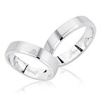 Harem Altın Beyaz Altın Alyans 3205-2