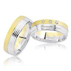 Sarı Beyaz Altın Alyans 3206-1