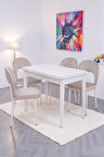 Damla Hilal MDF Mutfak Masa Sandalye Takımı 60x100cm