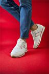 Erkek Günlük Sneaker Spor Ayakkabı BEYAZ - KIRMIZI