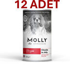 Molly Jöle İçinde Parça Kuzu Etli Yetişkin Köpek Konservesi 12*400gr (12 ADET)