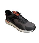 KİNETİX Erkek Siyah Gri Kırmızı Sneaker Spor Yürüyüş Ayakkabısı