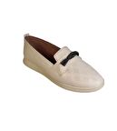 YAZKIŞ Kadın Siyah Krem Üzeri Burgu Taşlı comfort Taban Günlük Babet