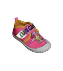 GEZER Kız Çocuk Sarı Pembe Çırtlı Esnek Taban Kreş Anasınıfı Ev içi Panduf