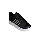 YAZKIŞ Kadın Siyah Beyaz Cilt Yanı Taşlı Kalın Taban Fasıhon Günlük Spor Ayakkabı