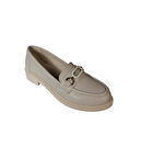 YAZKIŞ Kadın Siyah Ten Cilt Üzeri Oval Taşlı Oxford Babet Ayakkabı