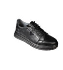 YAZKIŞ Erkek Siyah Cilt Vizon Süet Hakiki Deri Kalın Taban Casual Ayakkabı