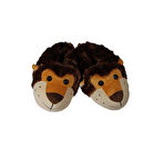 YAZKIŞ Kadın Kahve Krem Arslan Köpek Hayvan Fiğürlü Panduf