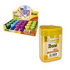 Üçgen Kalemtıraş 2 Bıçaklı 1 Adet Renkli Brons Kalemtıraş Üçgen 1 Adet