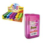 Üçgen Kalemtıraş 2 Bıçaklı 1 Adet Renkli Brons Kalemtıraş Üçgen 1 Adet