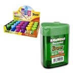 Üçgen Kalemtıraş 2 Bıçaklı 1 Adet Renkli Brons Kalemtıraş Üçgen 1 Adet