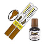 Kahverengi Yazı Tahta Kalemi Doldurulabilir 2 Adet ve Silinebilir Mürekkep 30 ml 1 Adet Brons Yazı Tahta Kalem Seti