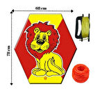 Uçurtma Çıtalı Aslan Modeli Yedek İpli 1 Adet Artlantis Çıtalı Uçurtma 1 Adet