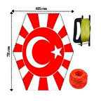 Uçurtma Çıtalı Bayrak Modeli Yedek İpli 1 Adet Artlantis Çıtalı Uçurtma 1 Adet