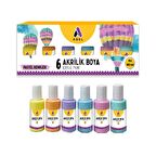 Akrilik Boya Pastel Renkler 6 Renk (6x60 ml) 1 Paket Adel Akrilik Boya Pastel Renkler 6x60 ml 1 Paket