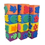 Sünger Baskı Eva Küp 5x5 Cm 12 Adet 1 Paket Artlantis Küp Eva Baskı 1 Paket