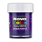 Mor Guaj Boya 25 ml 1 Adet Nova Color Su Bazlı 25 ml Guaj Boya Mor 1 Adet