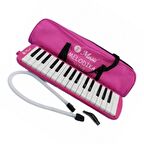 Pembe Melodika 32 Tuş Bez Çantalı 1 Adet Masis 32 Tuşlu Melodika Çantalı